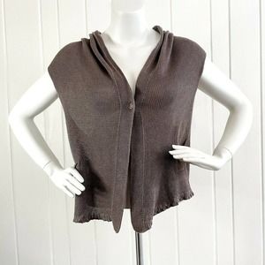 Crea Concept Knit Cardigan Vest Linen Lagenlook